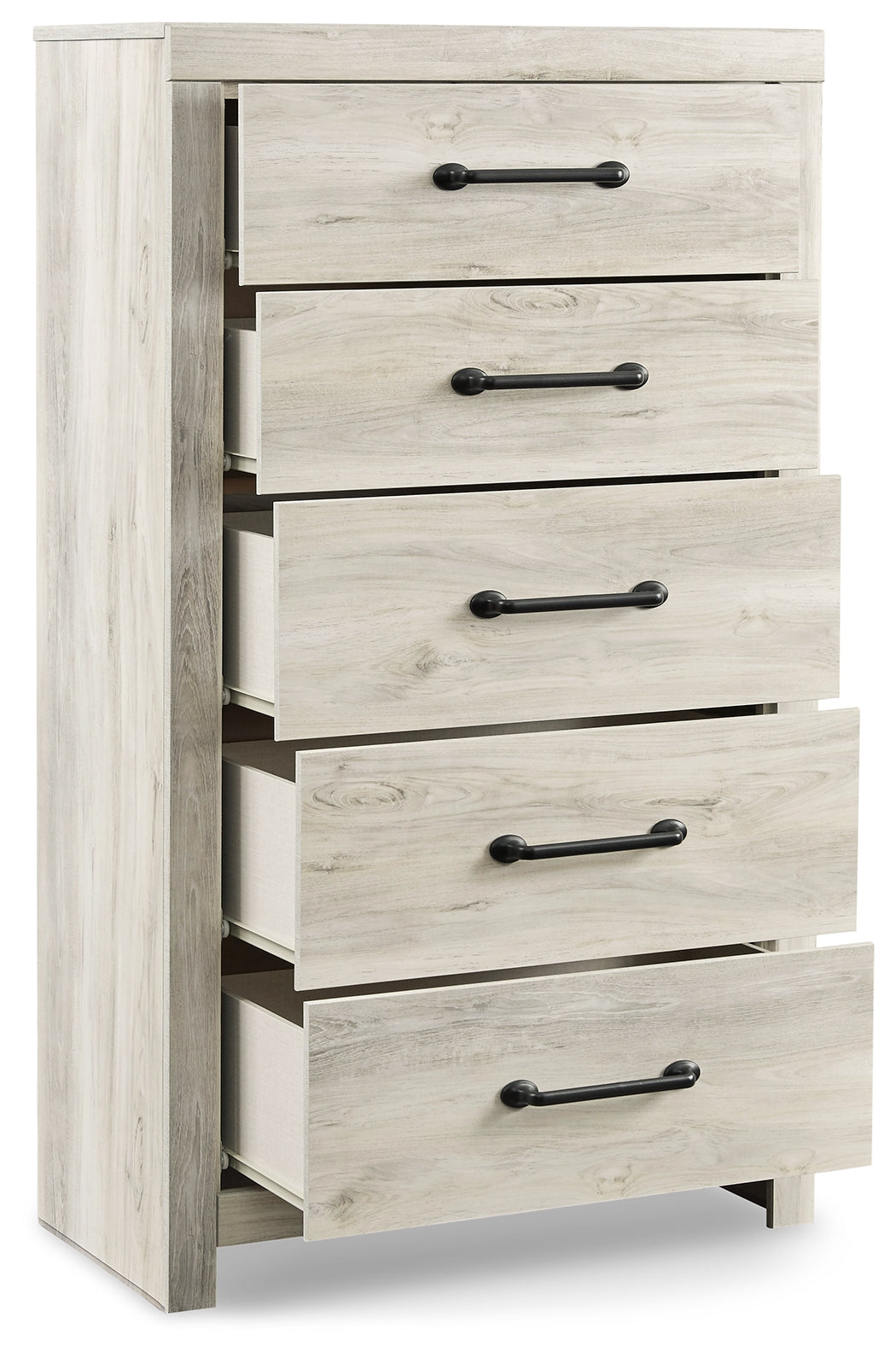 Cambeck Whitewash Queen Panel Storage Bedroom Set with Dresser, Mirror, 2 Chests and 2 Nightstands