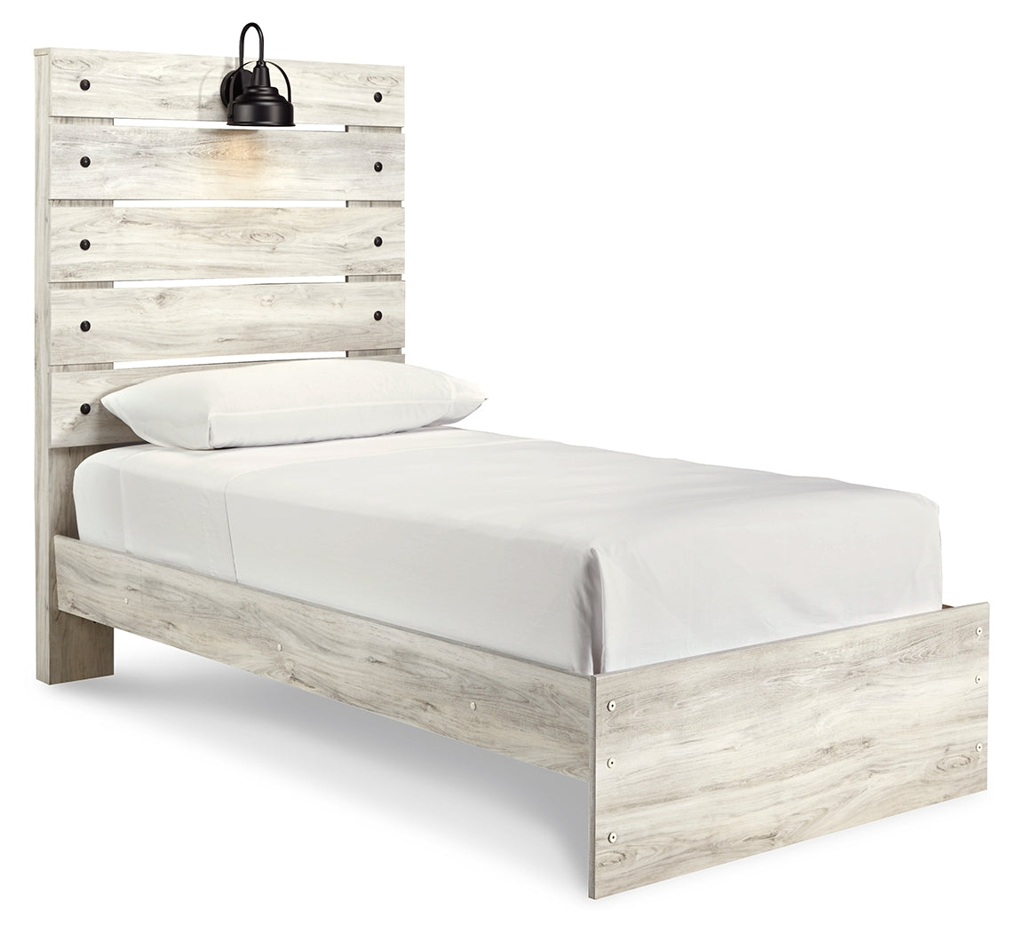 Cambeck Whitewash Twin Panel Bedroom Set with Dresser and Nightstand