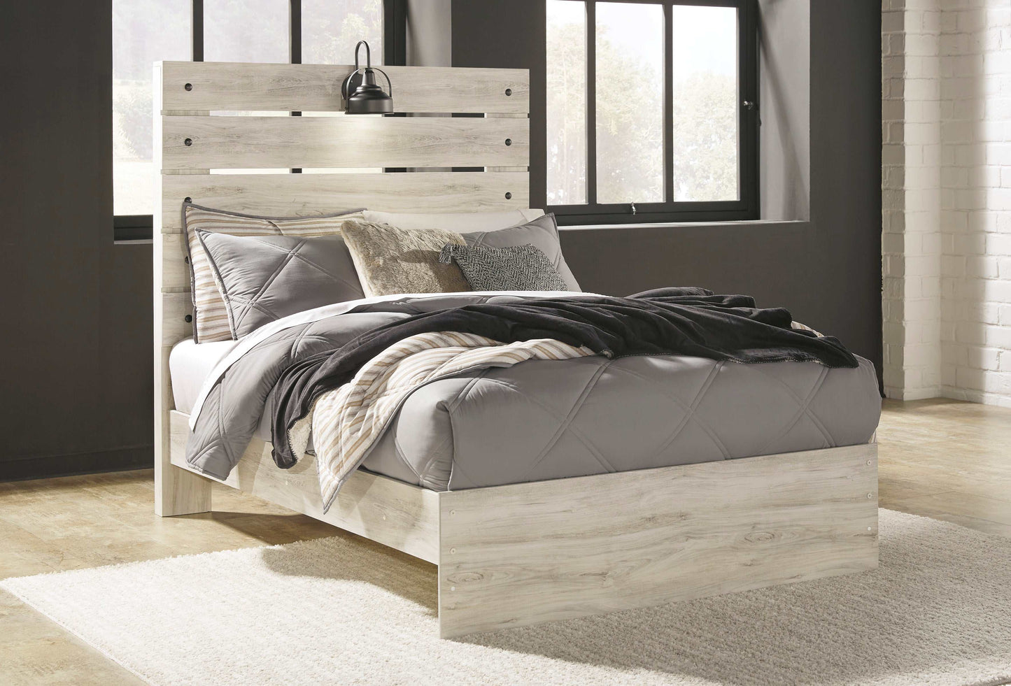 Cambeck Whitewash Full Panel Bed