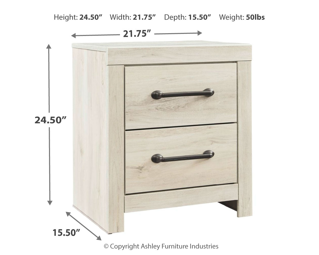 Cambeck Whitewash Twin Panel Bedroom Set with Dresser, Mirror, Chest, and Nightstand