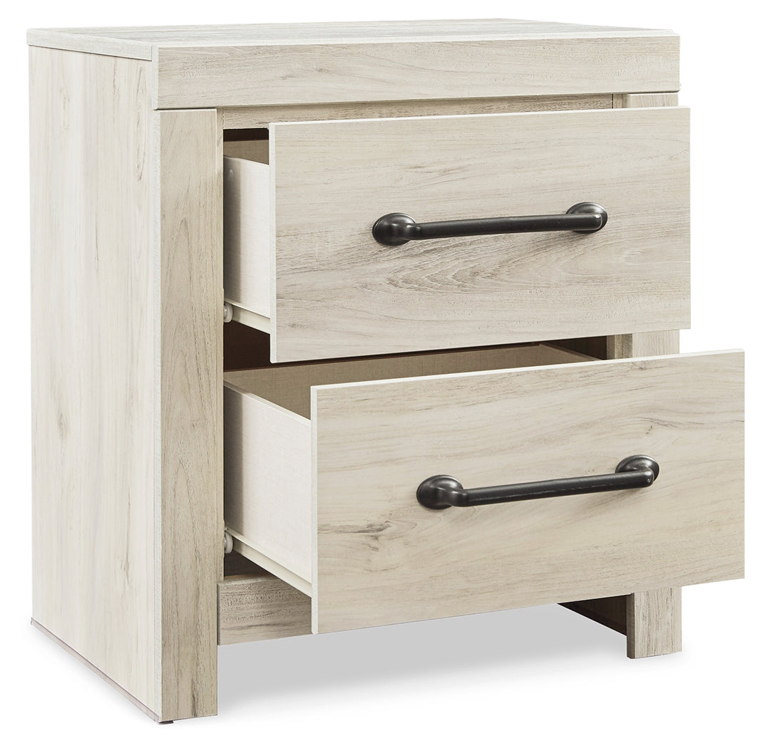 Cambeck Whitewash King Panel Storage Bedroom Set with Dresser, Mirror, Chest and 2 Nightstands