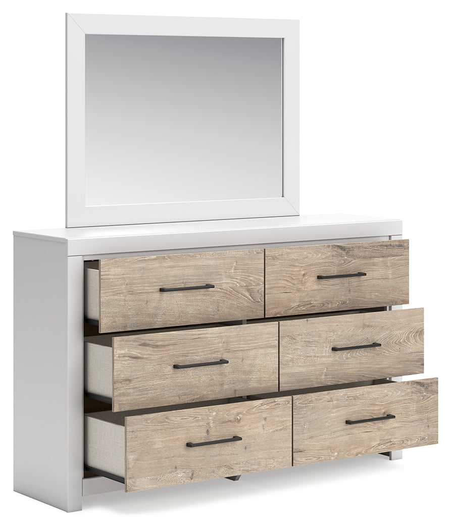 Charbitt Two-tone Dresser and Mirror