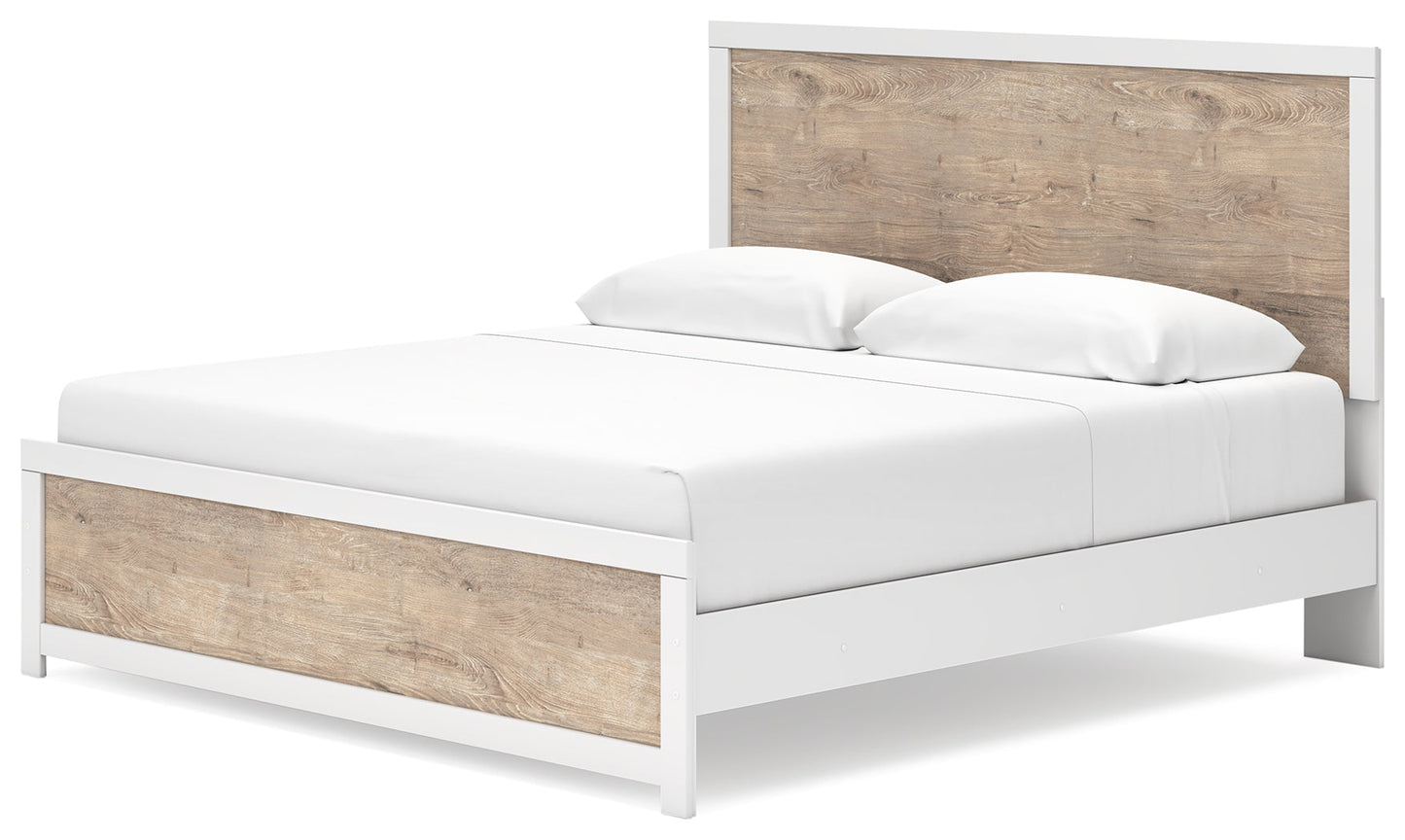 Charbitt Two-tone King Panel Bed