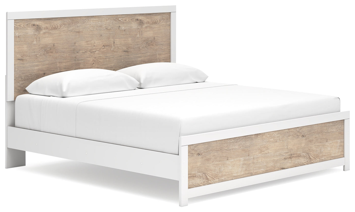 Charbitt Two-tone King Panel Bed