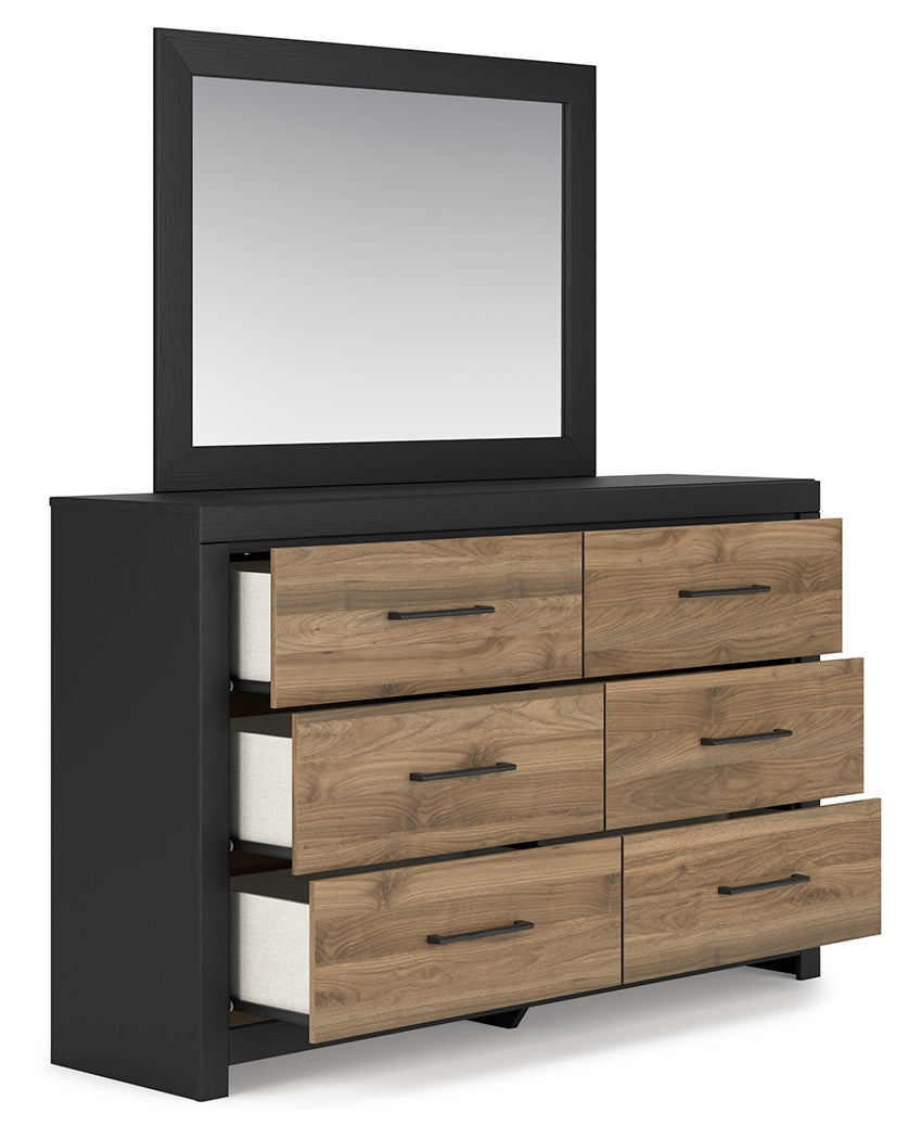 Vertani Queen Panel Bedroom Set with Dresser and Mirror