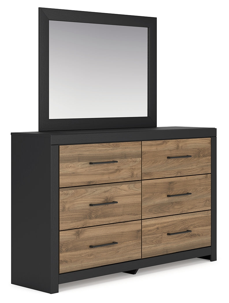 Vertani Queen Panel Bedroom Set with Dresser and Mirror