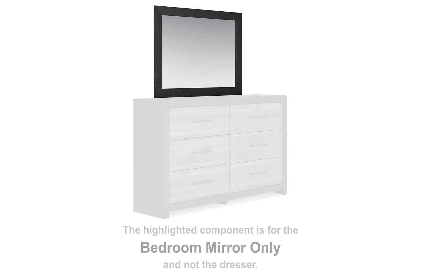 Vertani Black Bedroom Mirror