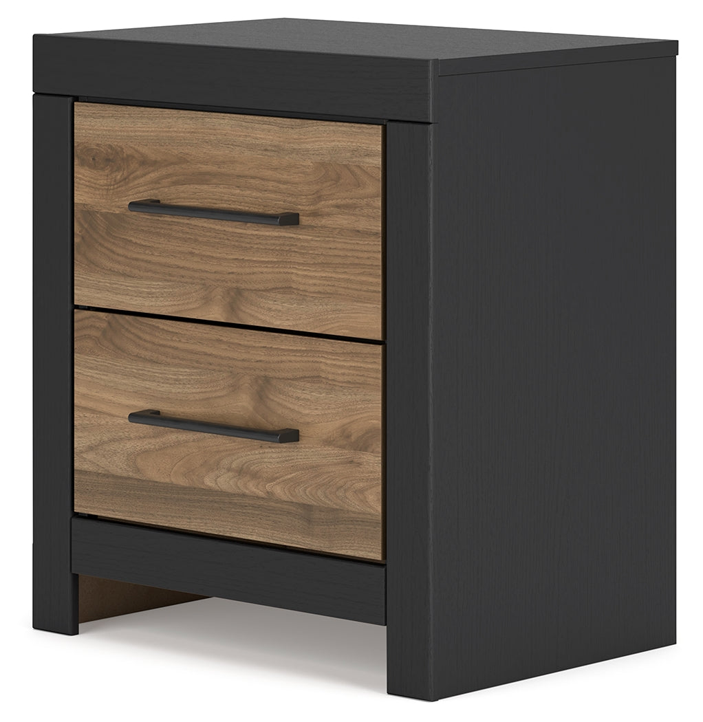 Vertani Black/Honey Brown Nightstand