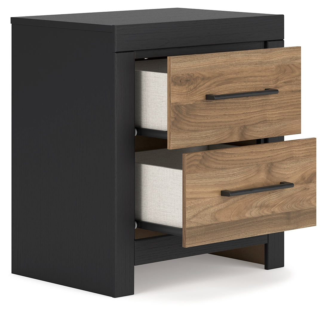 Vertani Black/Honey Brown Nightstand