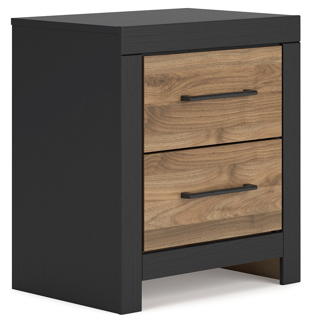 Vertani Black/Honey Brown Nightstand