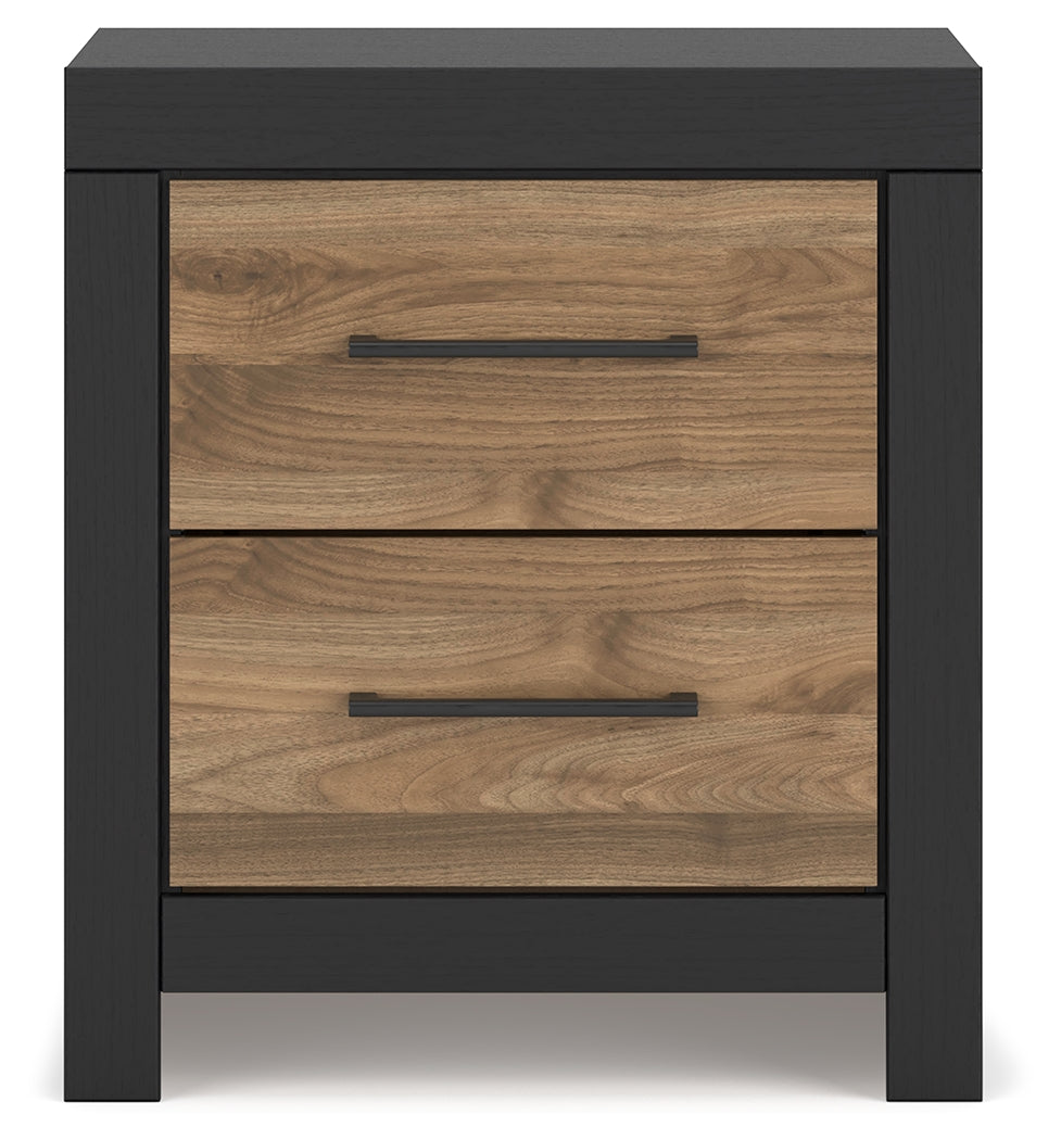 Vertani Black/Honey Brown Nightstand