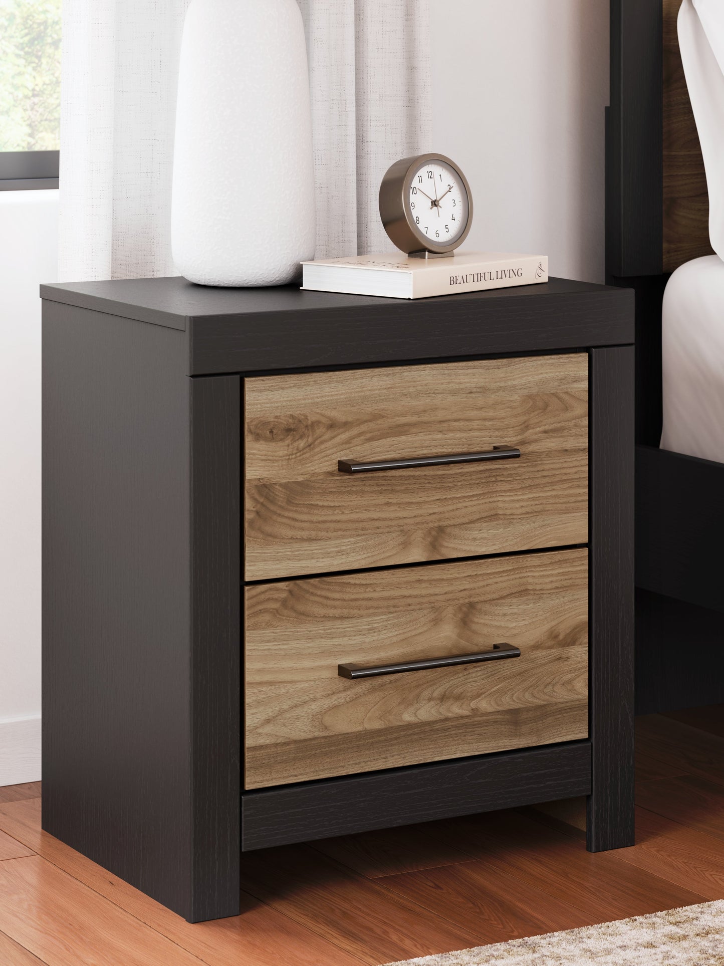 Vertani Black/Honey Brown Nightstand