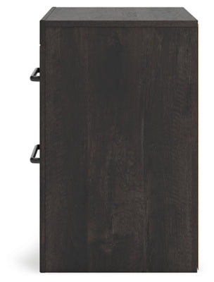 Hollivern Dark Gray Two Drawer Nightstand - Ornate Home