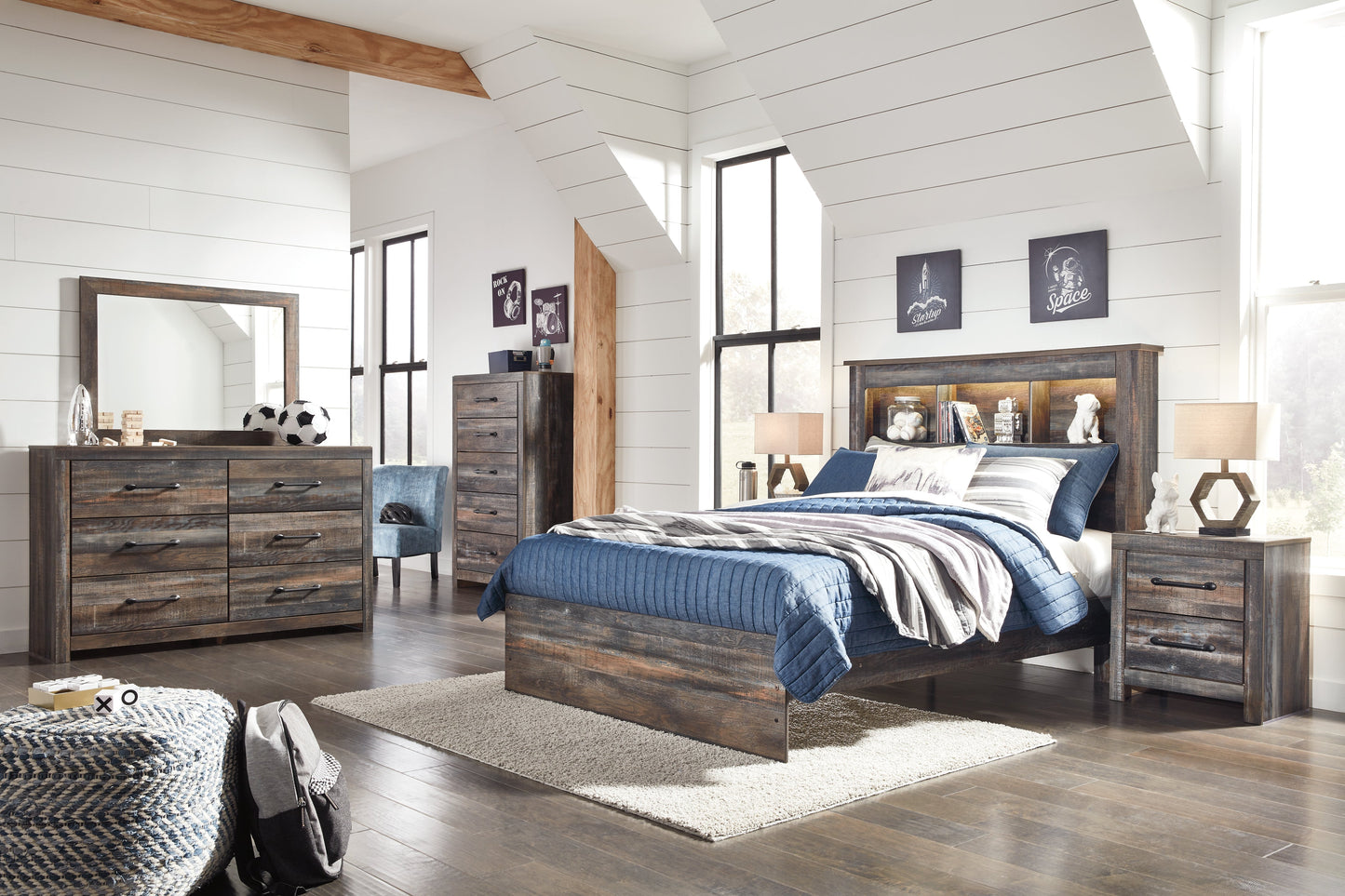 Drystan Multi Full Bookcase Youth Bed