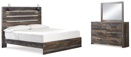 Drystan Multi King Panel Bedroom Set with Dresser and Mirror