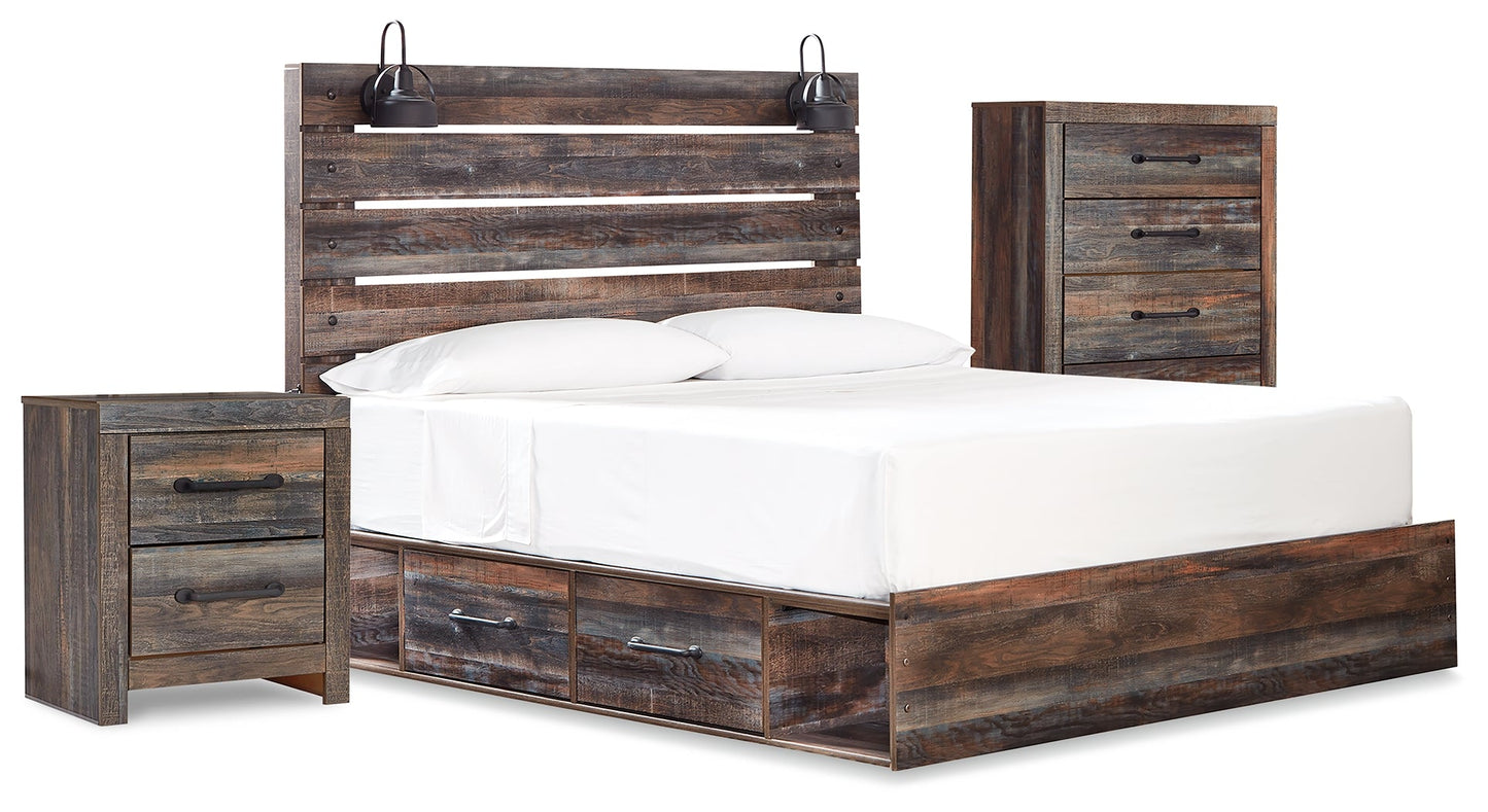 Drystan Multi Queen Panel Bedroom Set with Storage, Chest and Nightstand