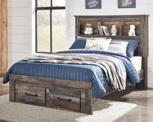 Drystan Multi Full Bookcase Youth Bed with 2 Storage Drawers