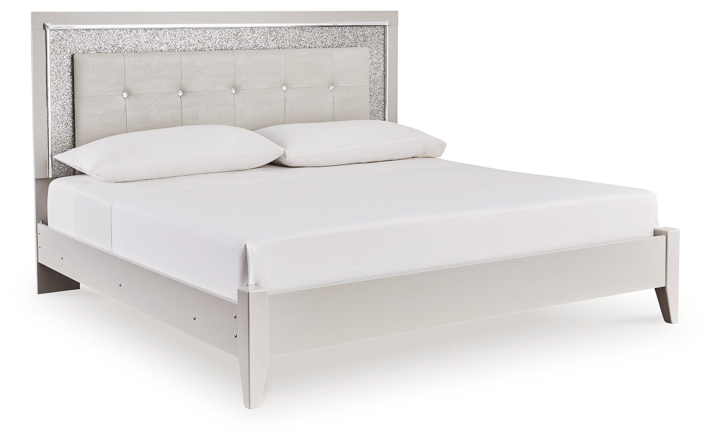 Zyniden Silver King Upholstered Panel Bed