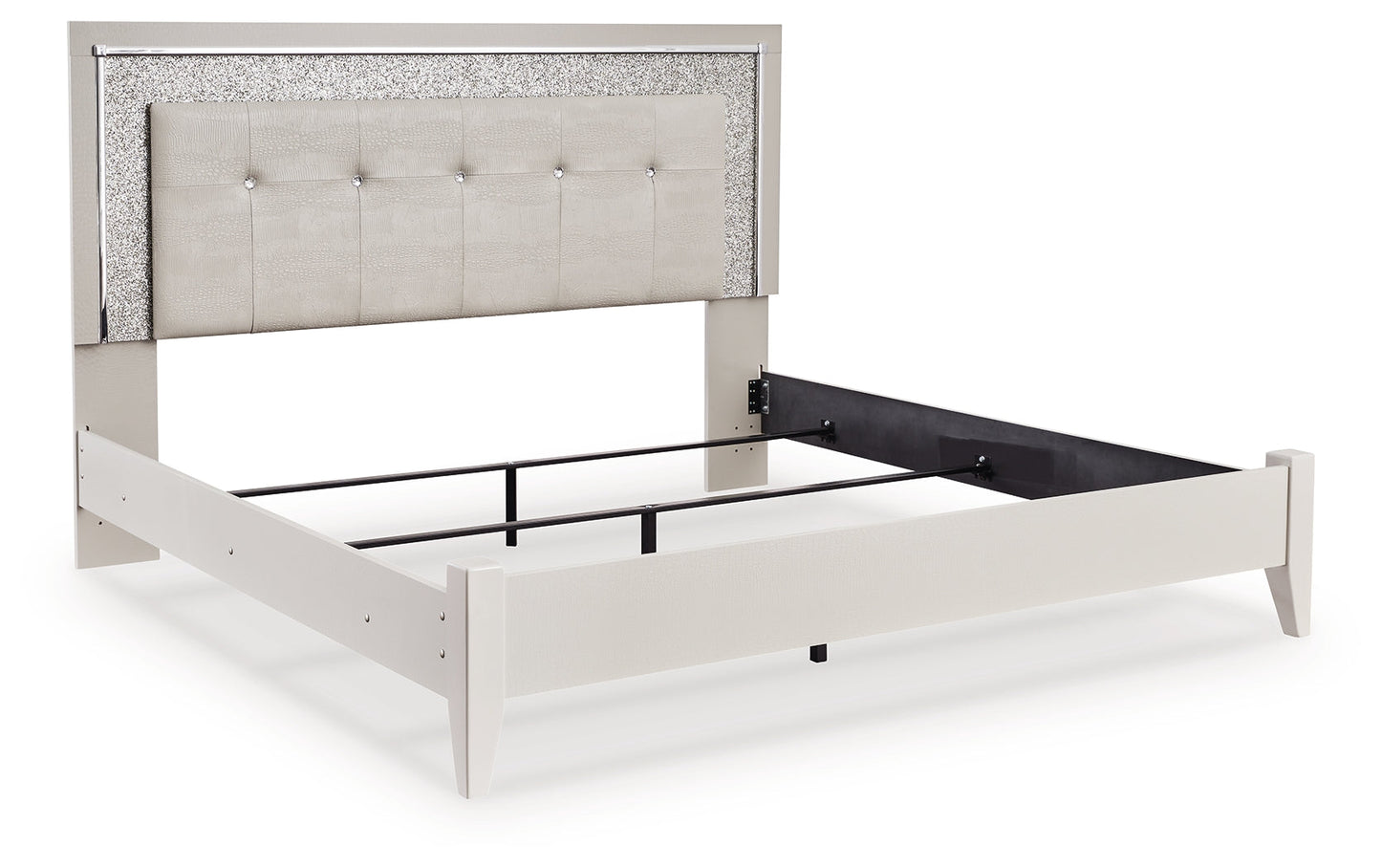 Zyniden Silver King Upholstered Panel Bed