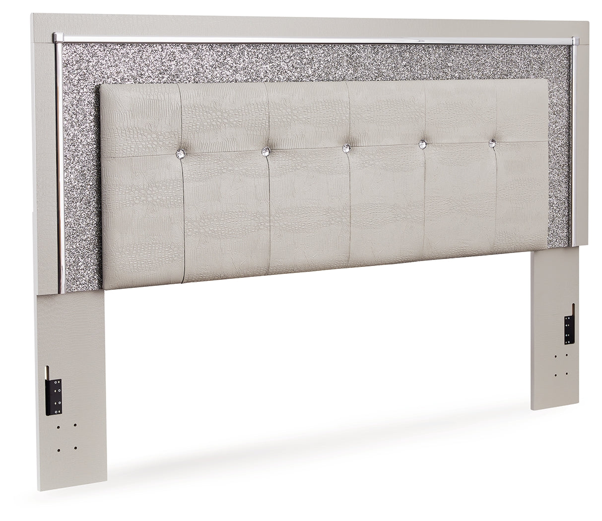 Zyniden Silver King Upholstered Panel Headboard