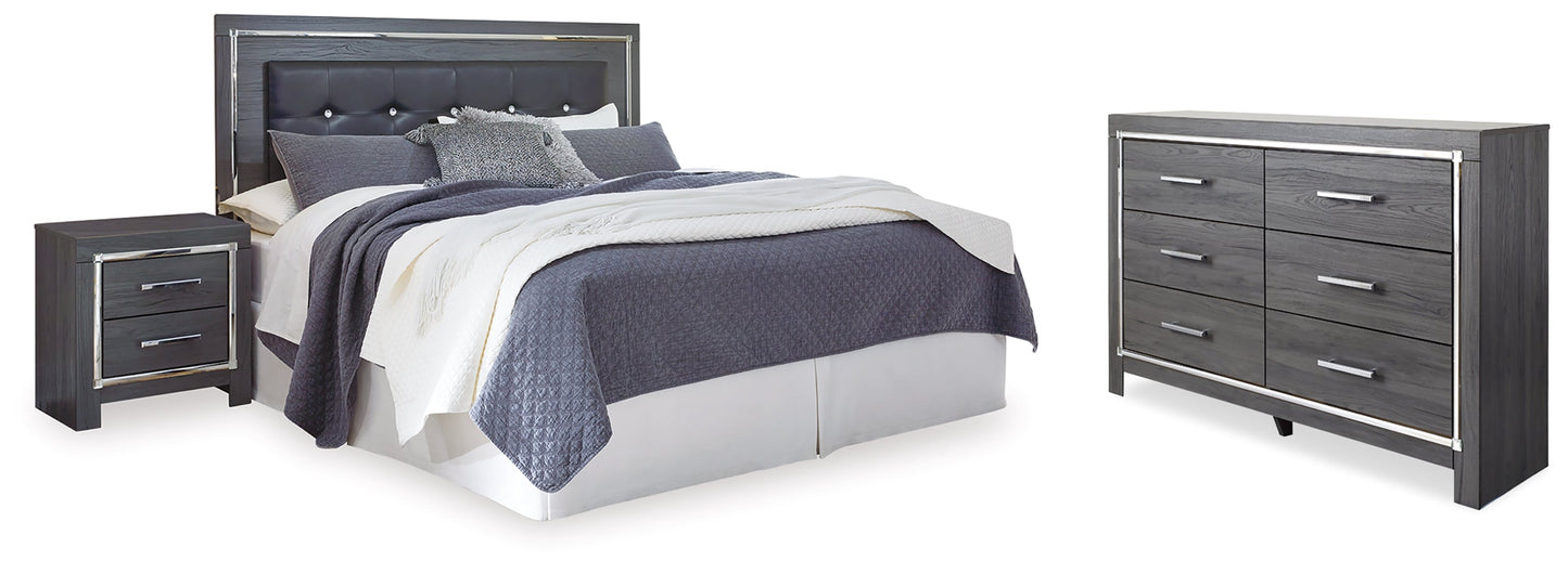 Lodanna Gray King/Cal King Panel Headboard, Dresser and Nightstand