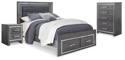 Lodanna Gray Queen Storage Bedroom Set with Chest and Nightstand