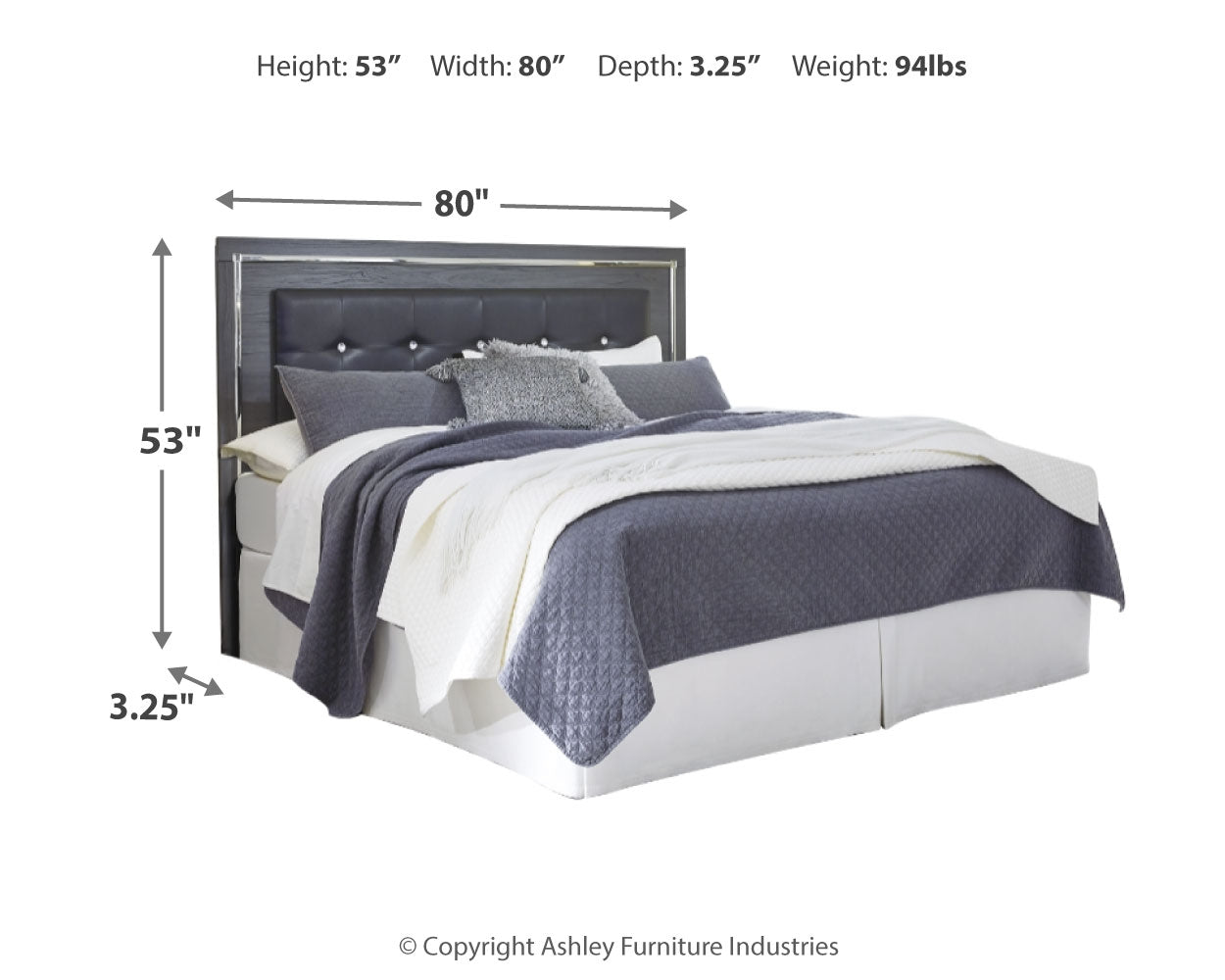 Lodanna Gray King/Cal King Panel Headboard, Dresser and Nightstand