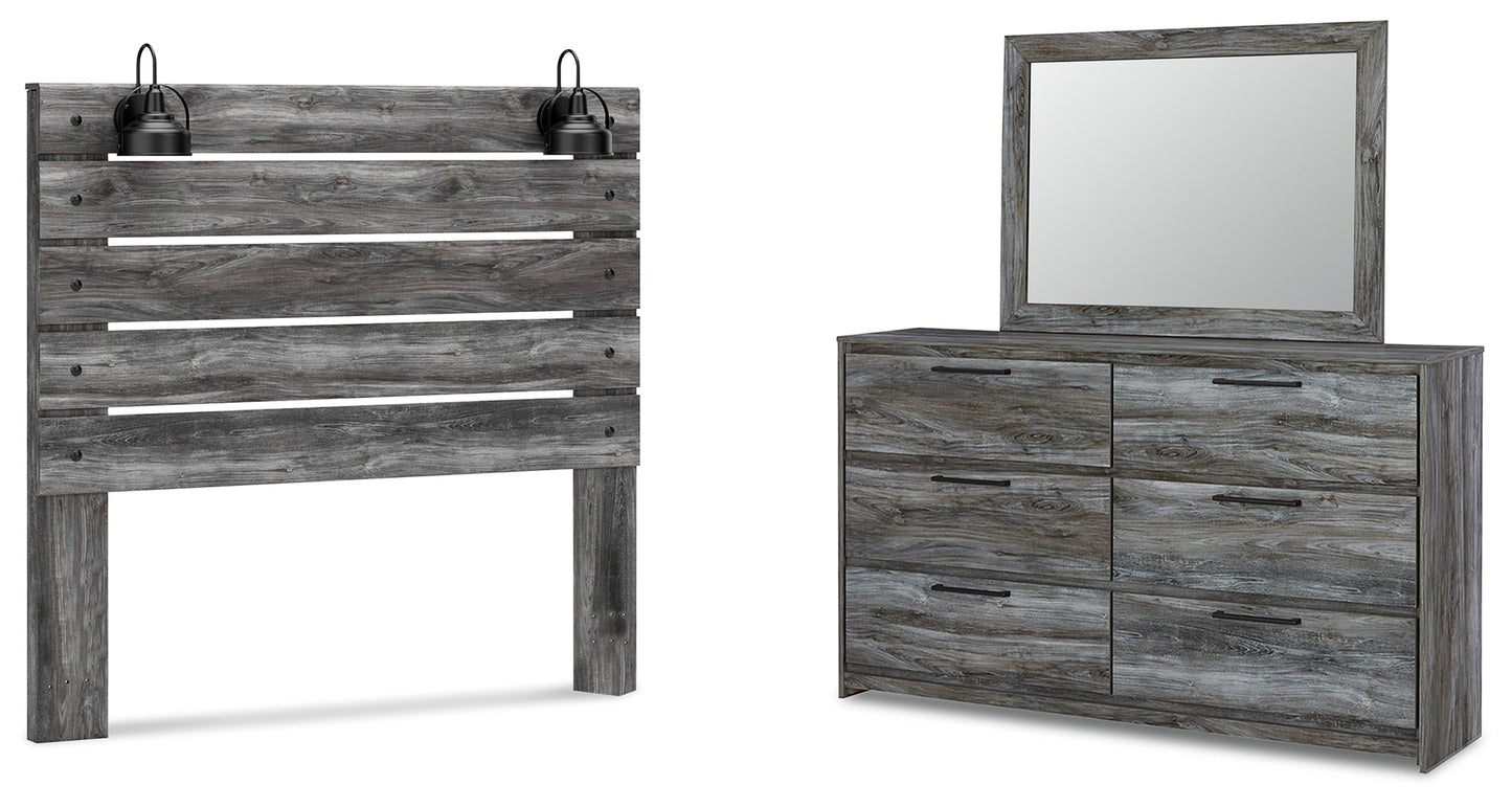 Baystorm Queen Panel Headboard, Dresser and Mirror