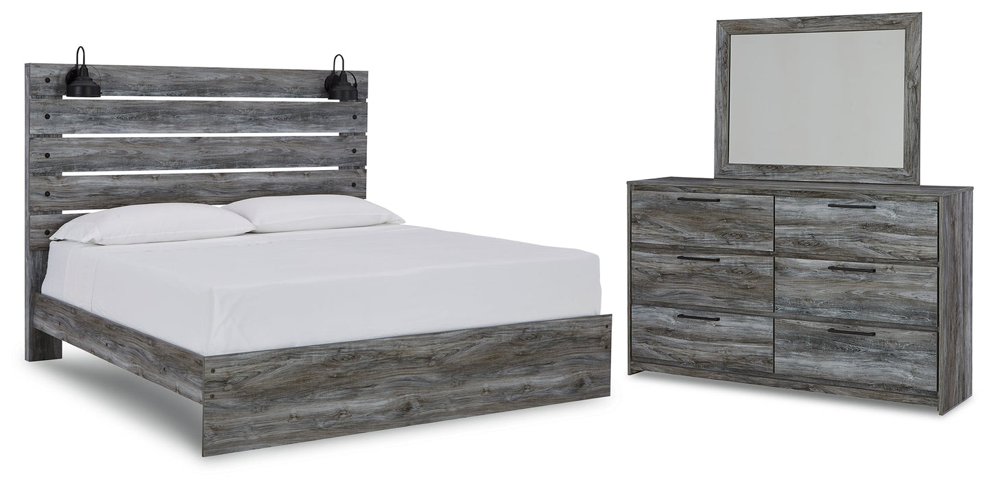 Baystorm King Panel Bedroom Set with Dresser and Mirror
