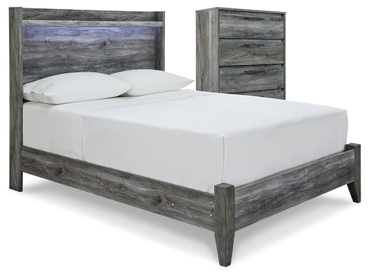 Baystorm Gray Full Panel Bedroom Set with Chest