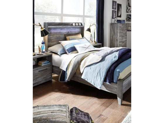 Baystorm Gray Full Panel Bed