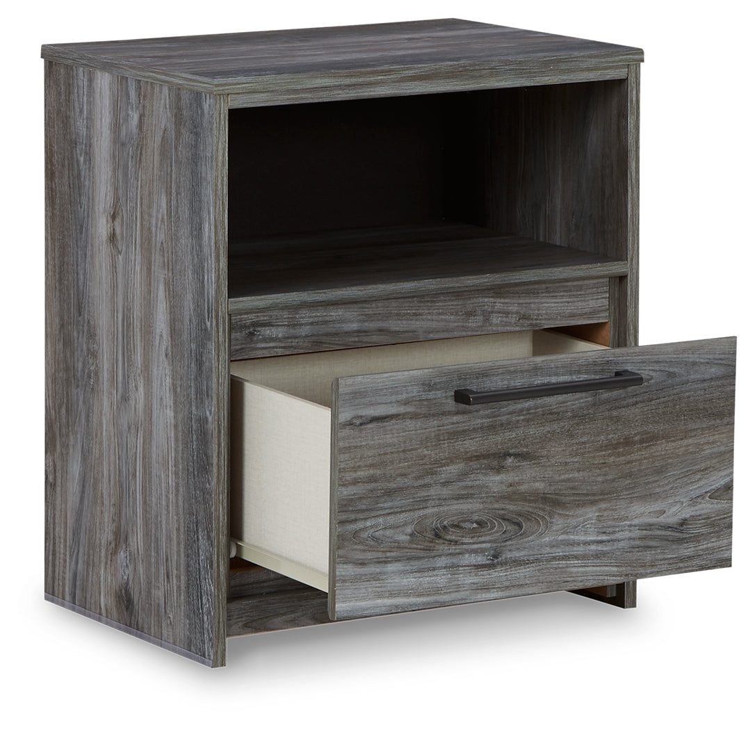 Baystorm Gray Full Panel Headboard, Dresser and Nightstand