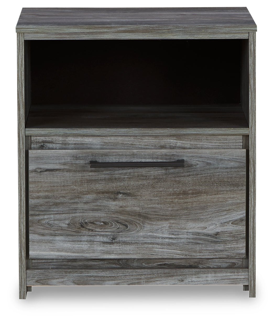 Baystorm Gray Full Panel Headboard, Dresser and Nightstand