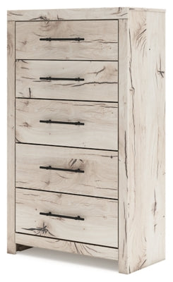 Lawroy Light Natural Five Drawer Chest - Ornate Home