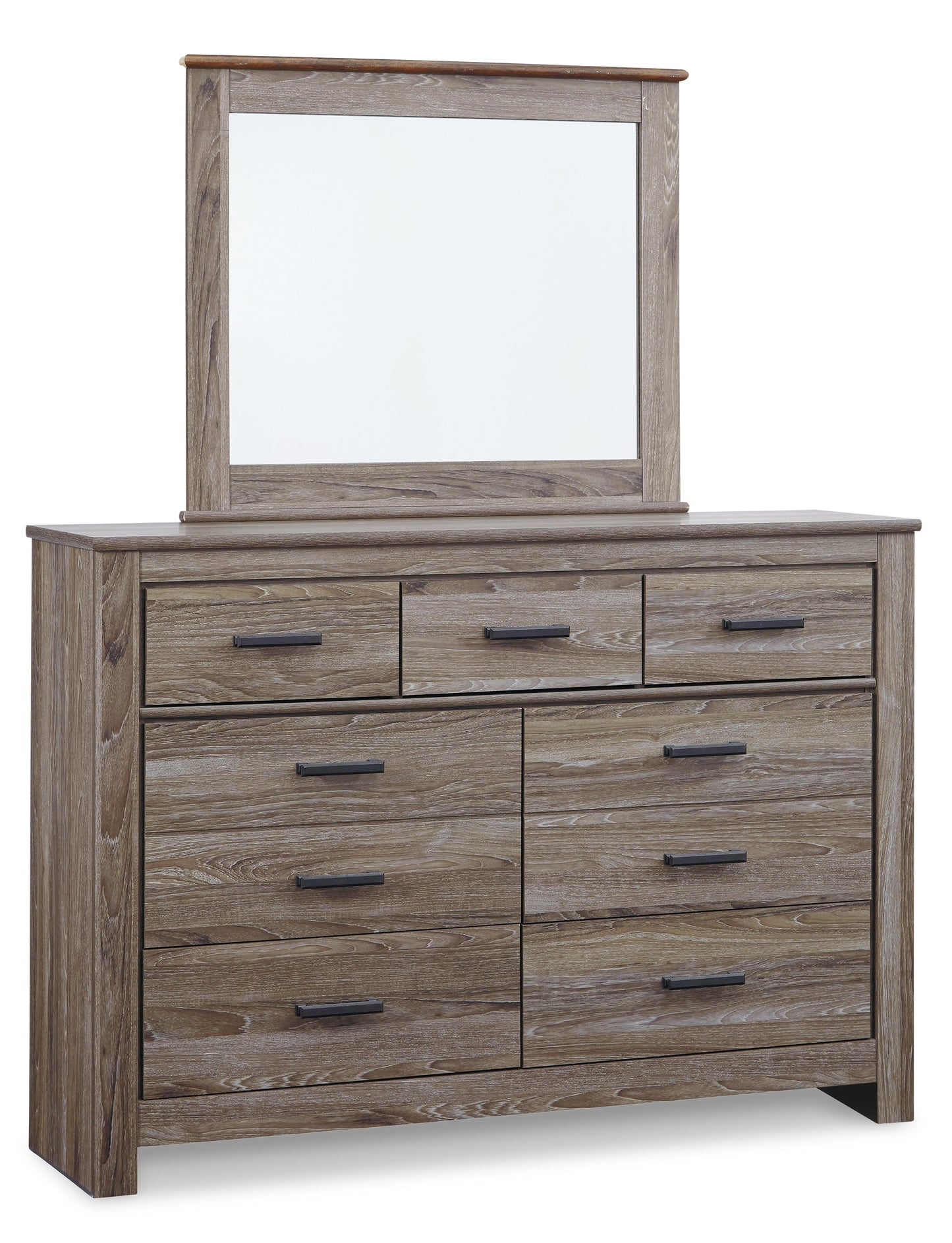 Zelen Queen Panel Bedroom Set with Dresser and Mirror