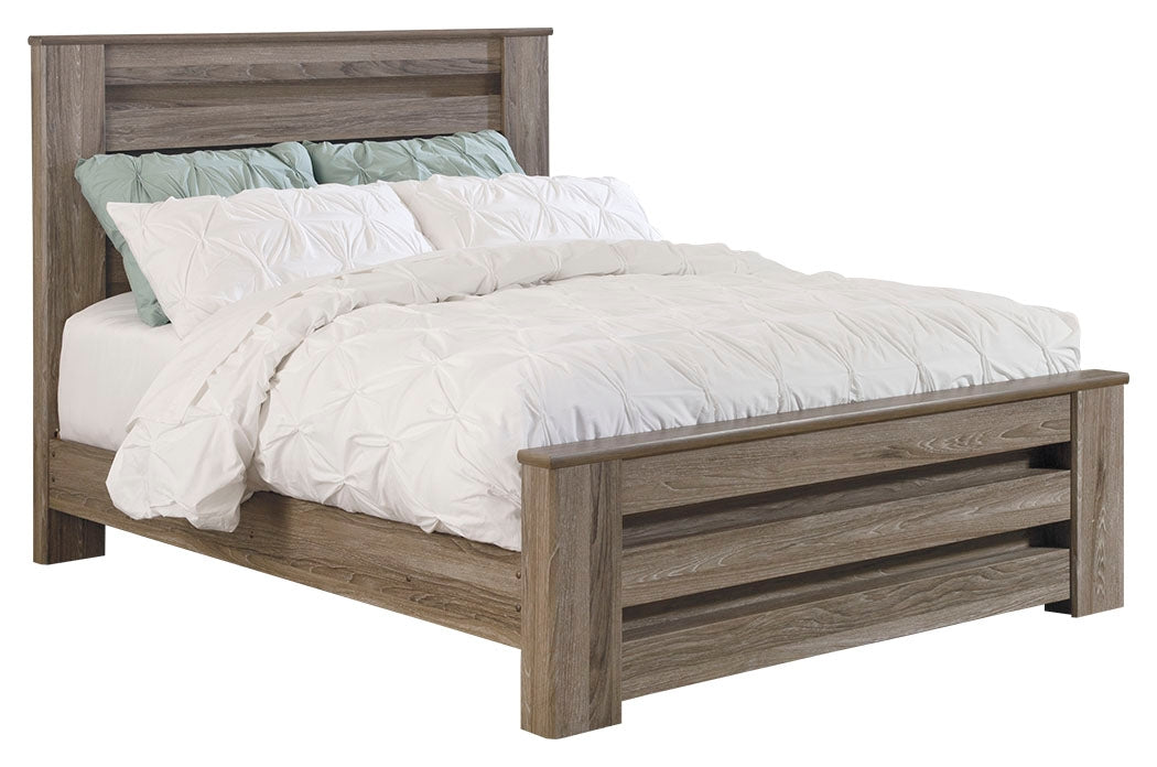 Zelen Gray Queen Panel Bedroom Set with Dresser