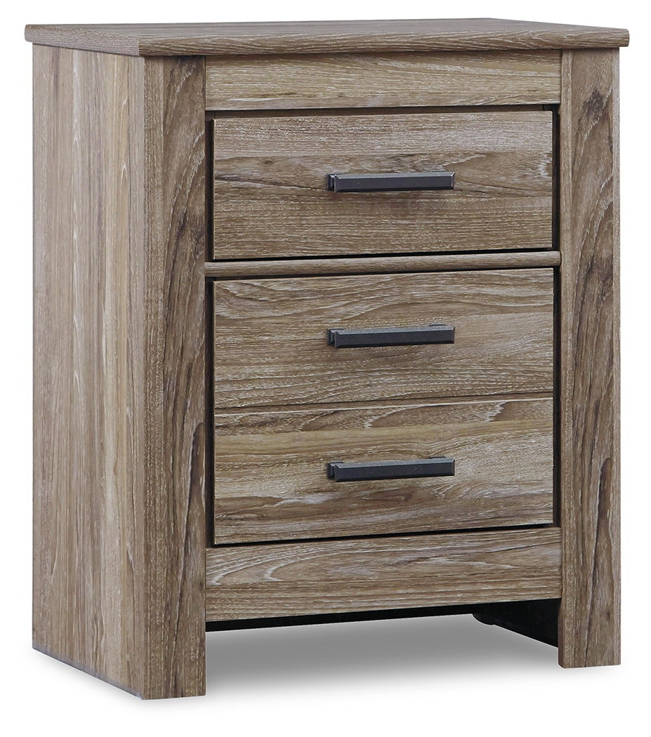 Zelen Gray Full Panel Bedroom Set with Dresser, Mirror, and Nightstand