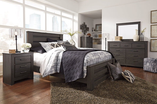 Brinxton Queen Panel Bedroom Set with Dresser and Mirror