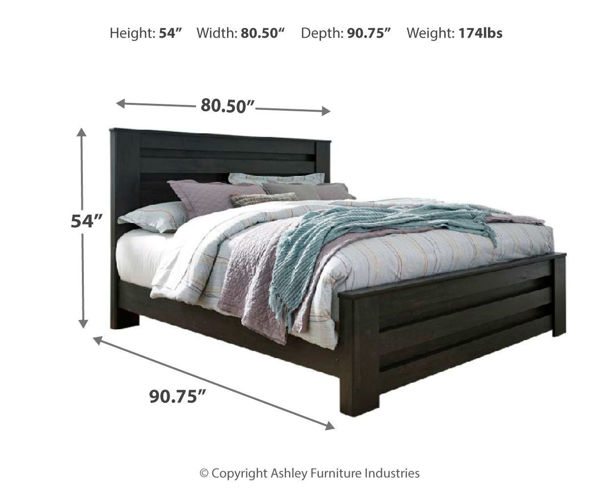 Brinxton King Panel Bedroom Set with Dresser and Mirror