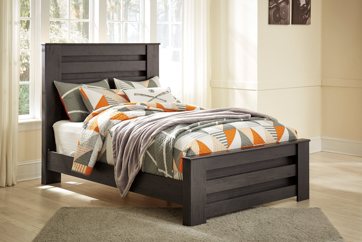 Brinxton Charcoal Full Panel Headboard