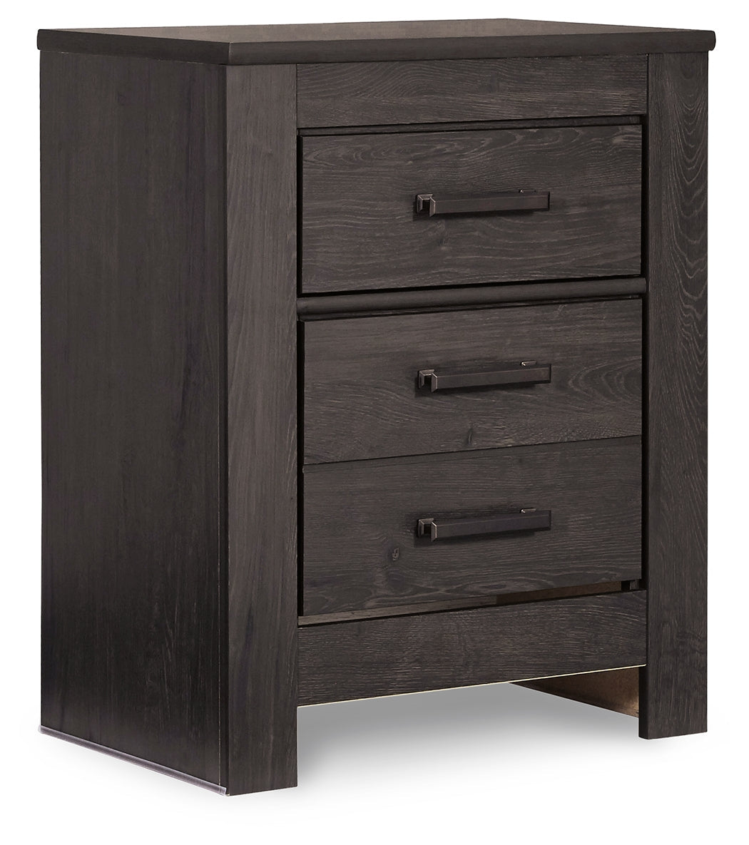 Brinxton Charcoal Dresser, Mirror and Nightstand