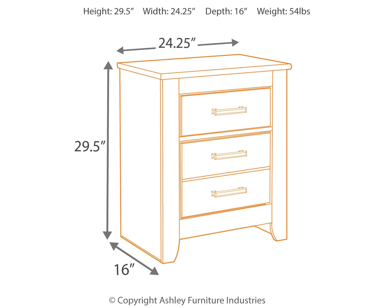 Brinxton Charcoal Dresser, Mirror and Nightstand