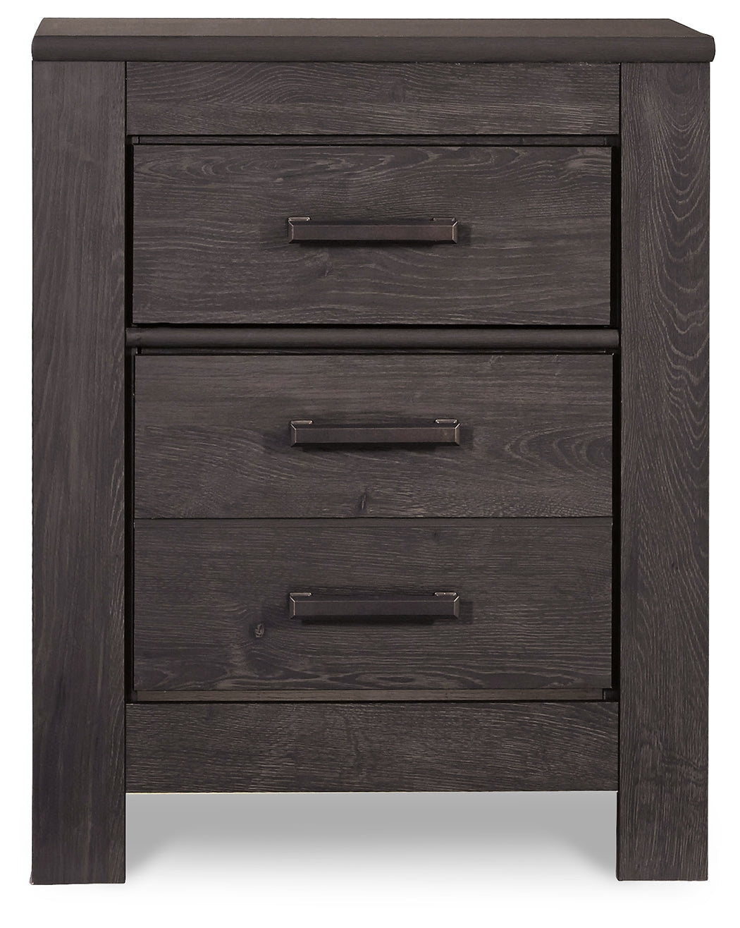 Brinxton Charcoal King Panel Bedroom Set with Dresser, Mirror and Nightstand