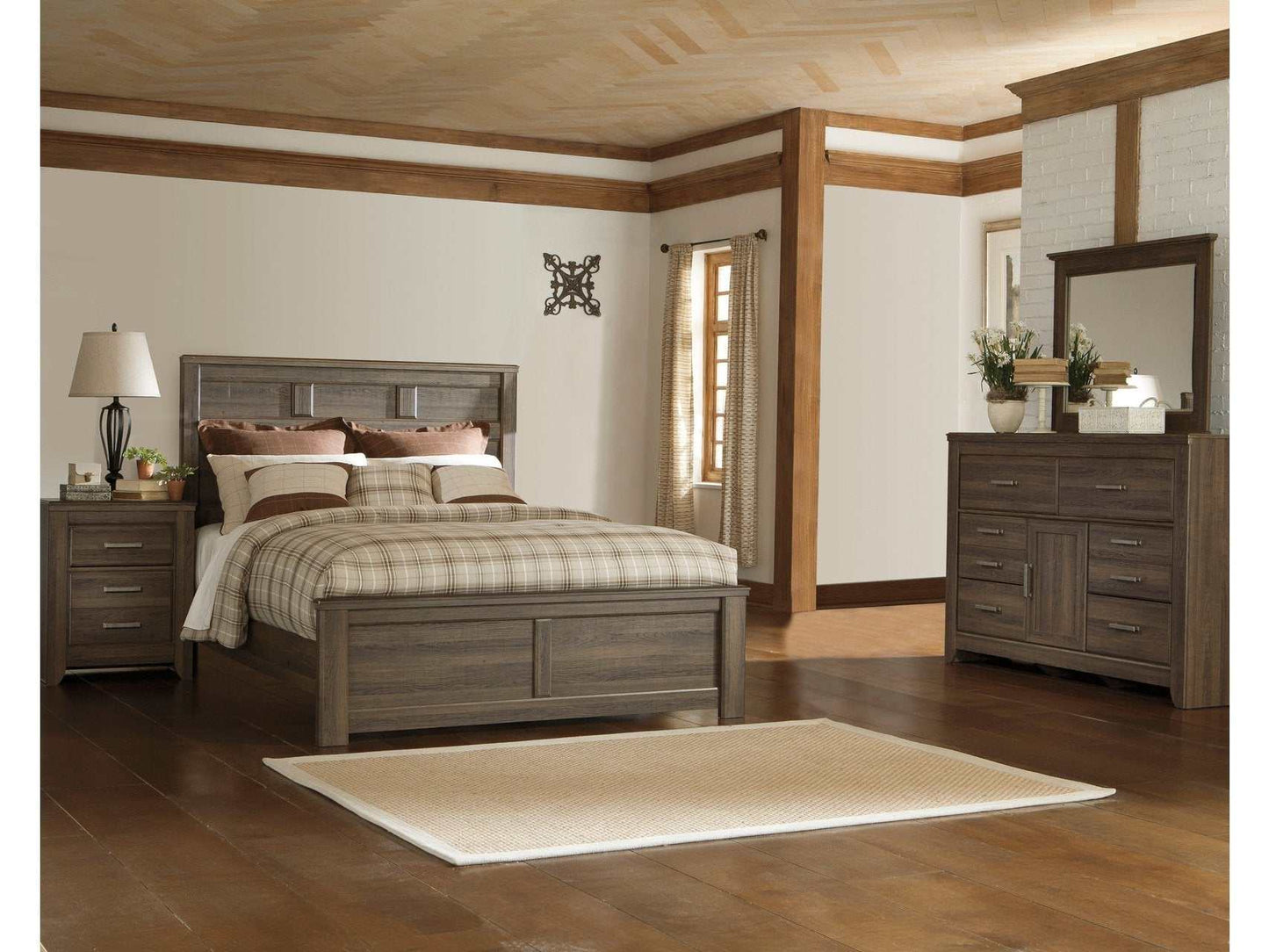 Juararo Dark Brown Bedroom Sets