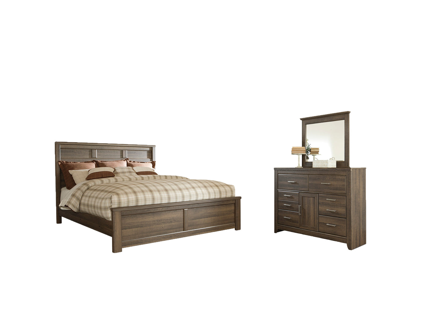 Juararo Queen Panel Bedroom Set with Dresser and Mirror