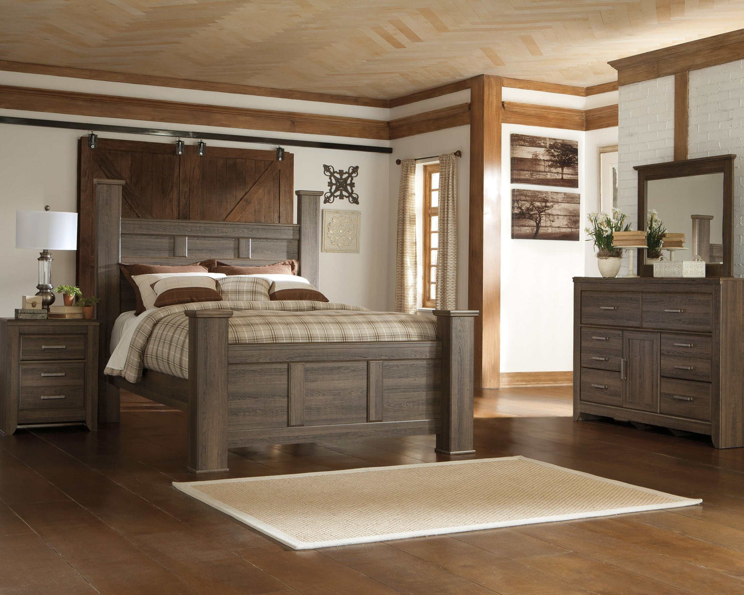 Juararo Dark Brown Bedroom Sets