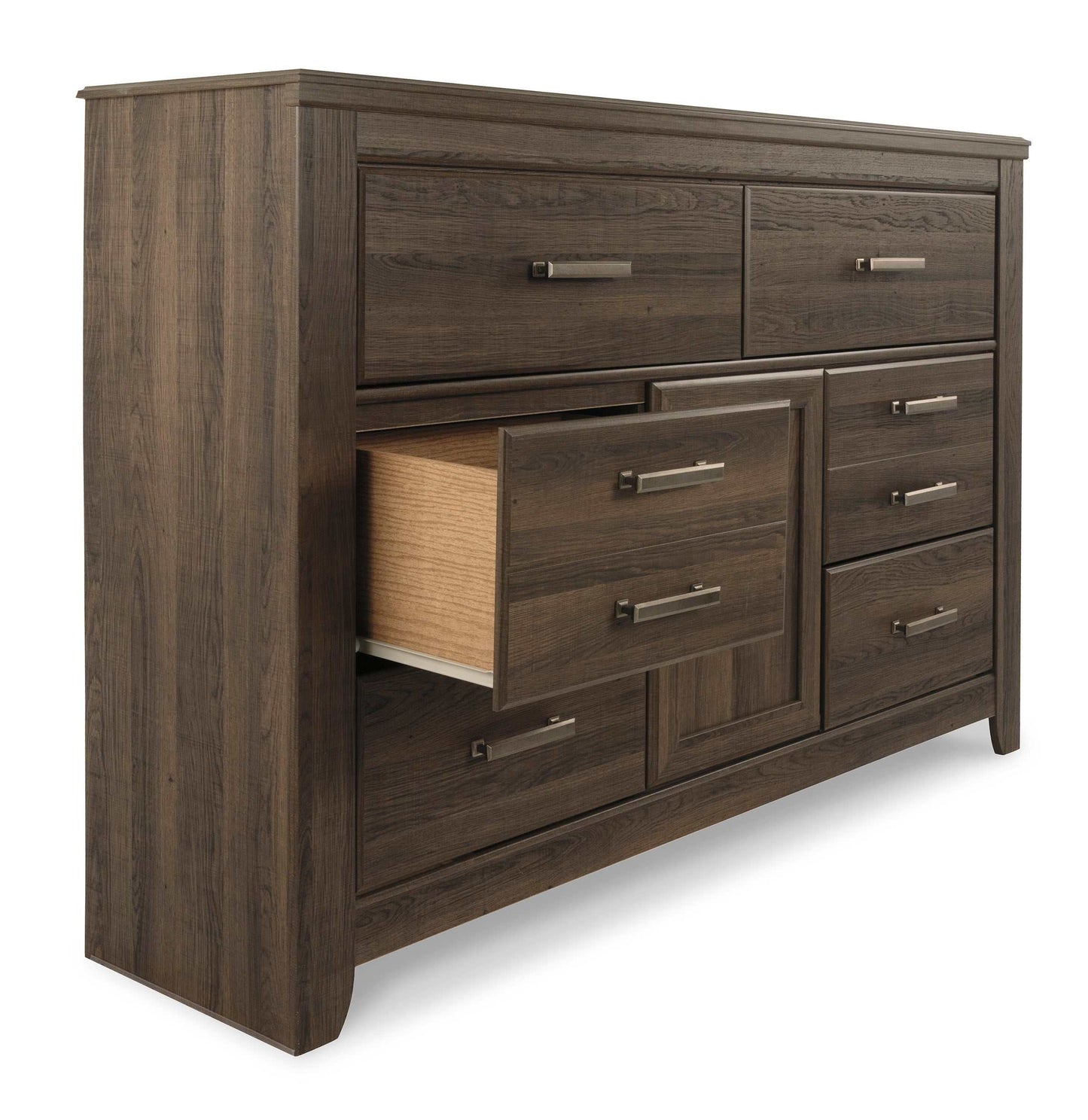 Juararo Dark Brown Dresser & Mirror