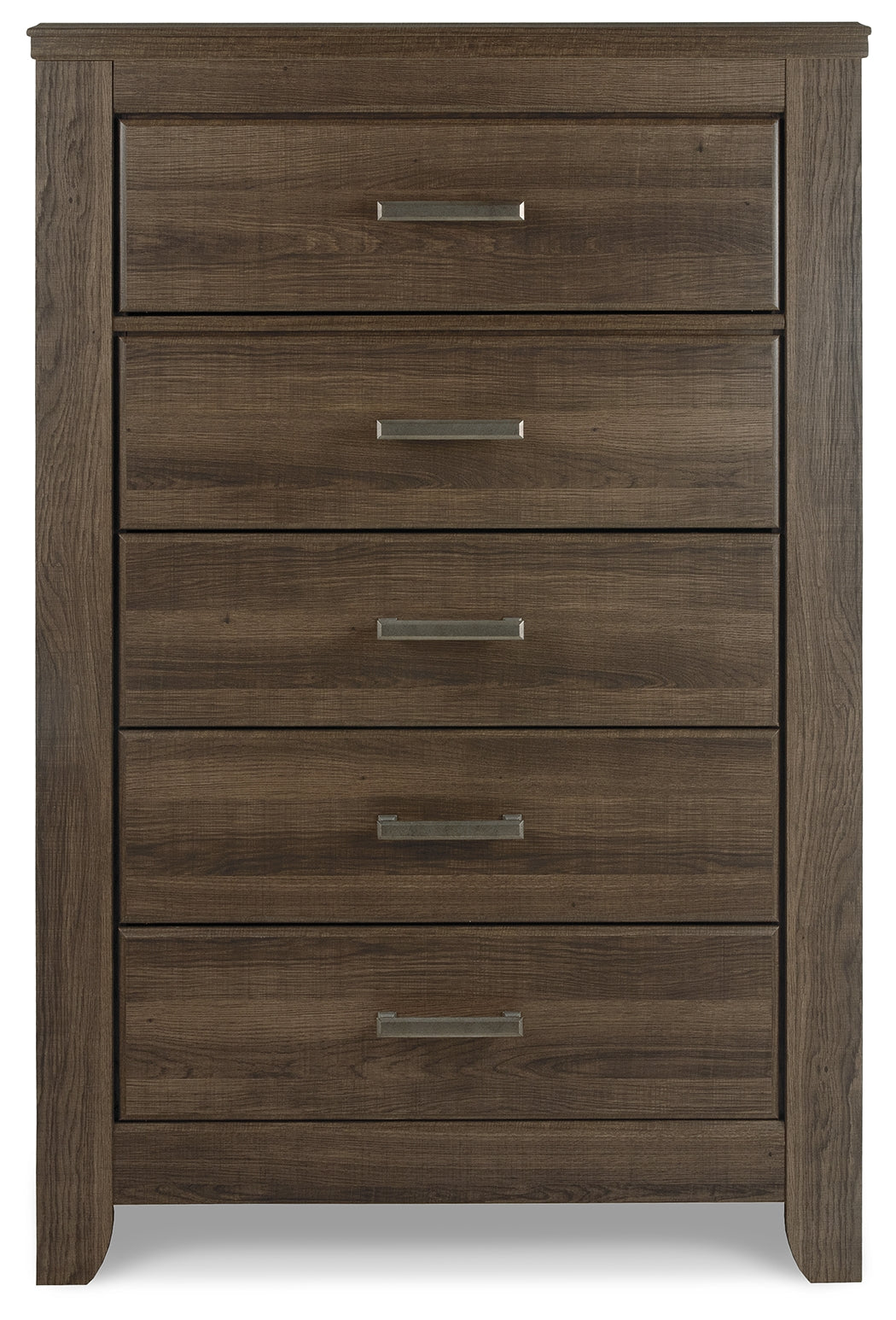 Juararo Brown California King Poster Bedroom Set with Dresser, Mirror, Chest and 2 Nightstands