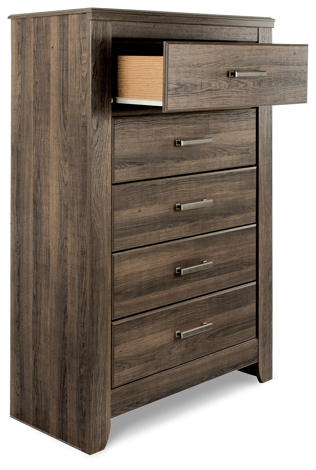 Juararo Brown Queen Poster Bedroom Set with Dresser, Mirror, Chest and 2 Nightstands