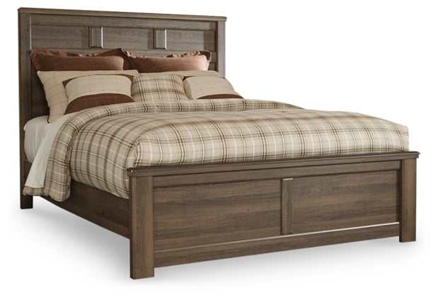 Juararo Dark Brown Panel Bed